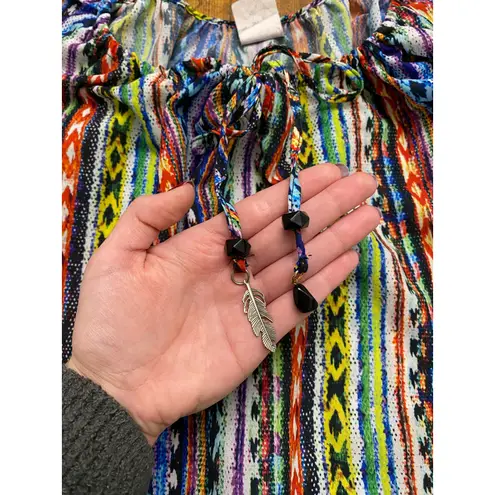 Ale By Alessandra Beach Blanket Cold Shoulder Mini Coverup Size M/L Multicolor