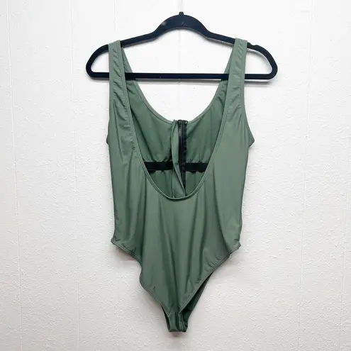 Women's One Piece Camouflage Green Bathing Suit Chic Coquette Size Small/Medium