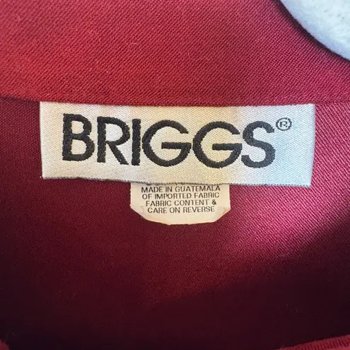 Briggs New York Briggs Red Faux Suede Button Front Shirt Jacket Vintage Y2K Quiet Luxury S
