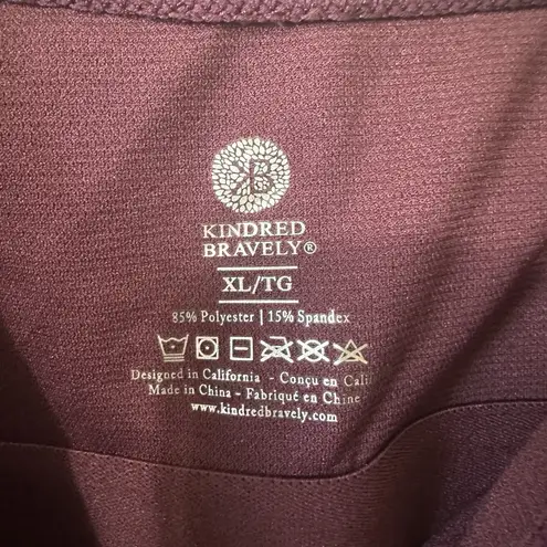 NEW Kindred Bravely Gathered Maternity One Piece Swimsuit Maroon Purple Size XL