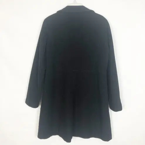 Braetan Women's Button Down Black Trench Coat Size large