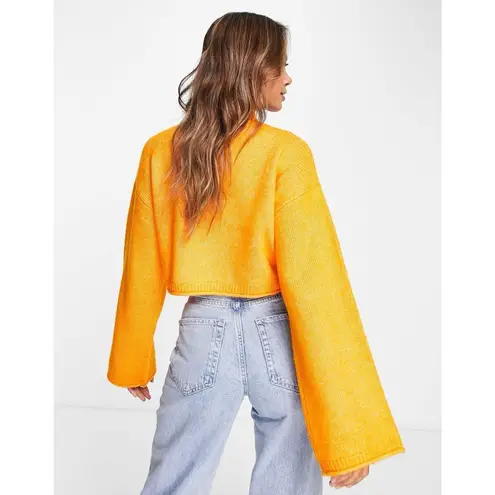 Miss Selfridge Funnel Batwing Crop Sweater in Orange, Size M New w/Tag