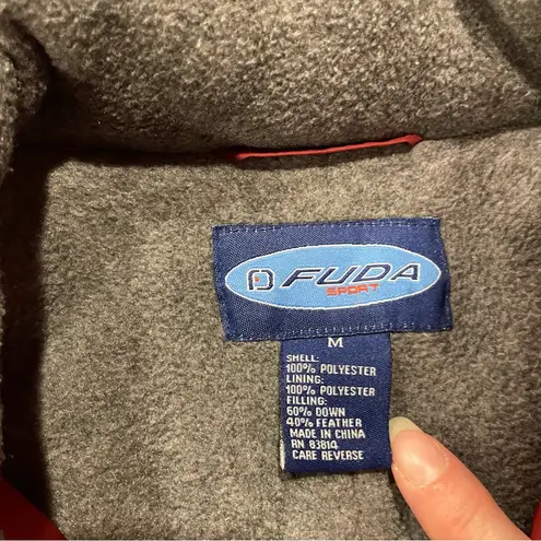 Cute vintage 90s Cherry down fleece lined puffer Fuda Sport warm cozy winter Gray Size M