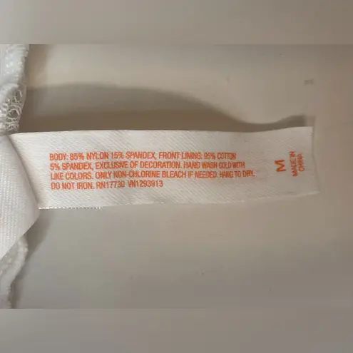 Colsie Women’s White Floral Lace Bralette Casual Corset Cropped Tank Top Size M Size M