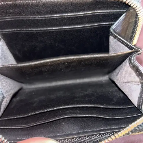 Coach  Black Mini Canvas Monogram Wallet with Removable Shoulder Strap thumbnail 8