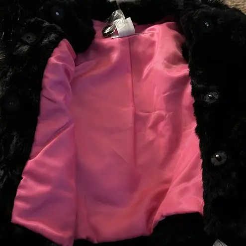 Neiman Marcus for Target Skaist Taylor Faux Fur Vest 00294322 NWT Black XS