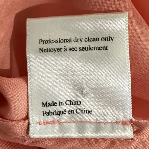 Marchesa Notte Off Shoulder Tulle 3D Floral Midi Gown Dress Size 0 Pink Tiered