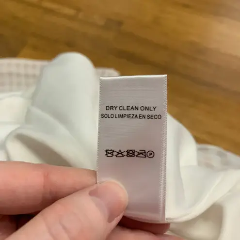 Altar'd State Gingham Smocked Tiered Sundress Tie Strap Pink White Women Size S