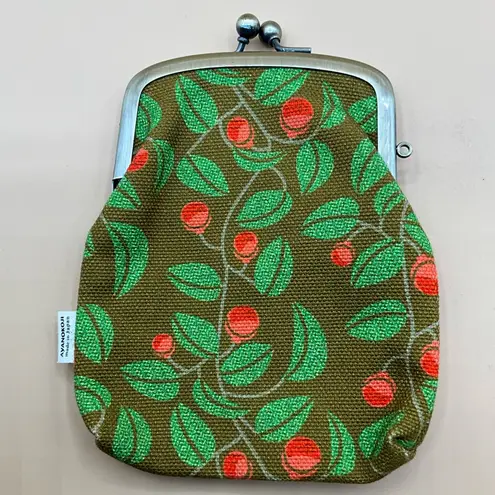 A Very Cute Rare AYANOKOJI Kyoto Japan clutch Kisslock Coin PURSE Pouch Green