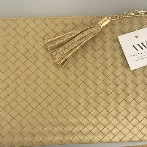 Virginia Wolf Mimi Curateur Clutch MSRP$88 NEW WITH TAGS Gold