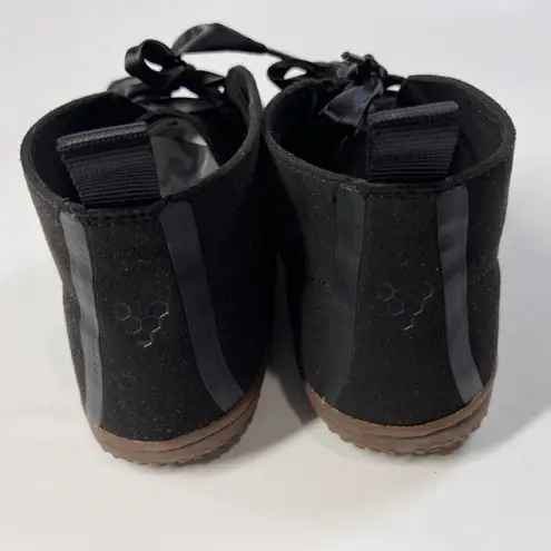 Vivobarefoot Gobi EcoSuede Desert Boots Women's 41 Black Cork Sole Minimal Shoes Size 10