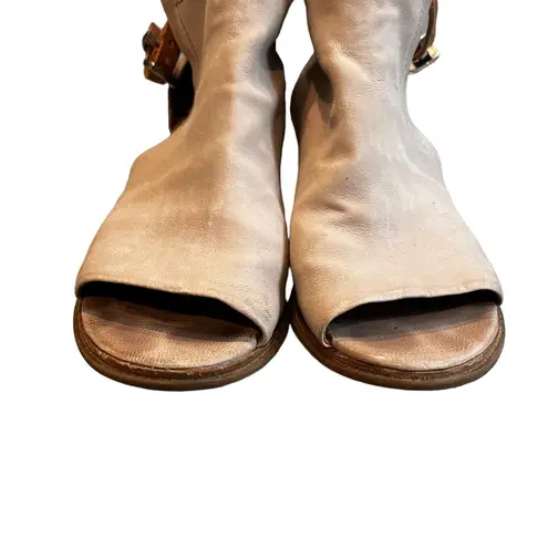 A.S.98 Morgan Sandal, Beige Leather, Sz EU38