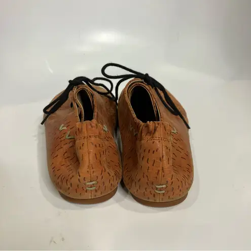 Nancy Bird Morton flats lace up brown leather casual boho neutral womens size 42