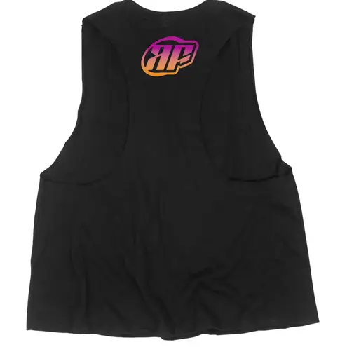 ROKFIT Women's Black Stellar Logo Crop Tank Top Size S