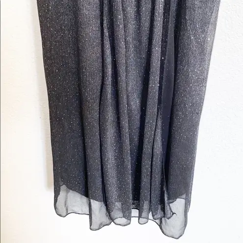 B Darlin  Black Gray Sparkly Tank Top Mini Dress