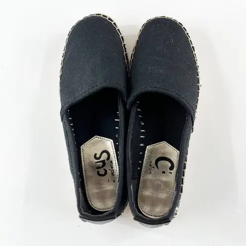 Circus by Sam Edelman  Carrin Suede Slip On Platform Espadrille Loafer Black 8