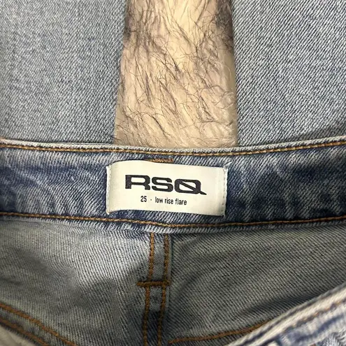 light wash low rise flare jeans from tillys Blue Size 25 - Image 3