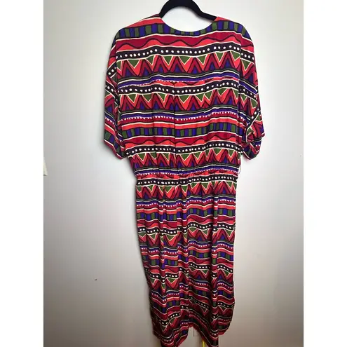 Maggy London Vintage 80s 100% Silk Dress Size M/L Vintage 16 Retro