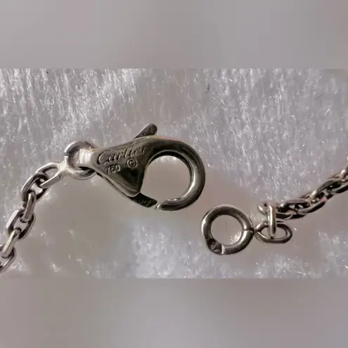 Cartier white 18k Gold identity Chain Bracelet