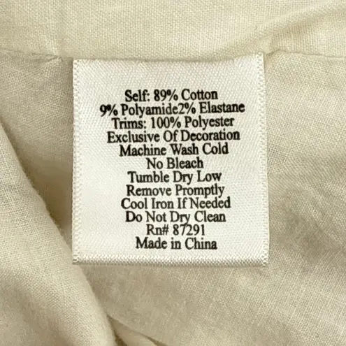 Johnny Was Striped Embroidered Floral Blazer Jacket Women's Small Cotton Boho