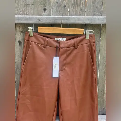 LBLC The Label Franny Faux Leather Trouser IN Chestnut