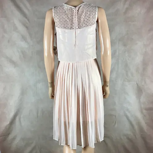 Maison Jules Crochet-Yoke Pink Shimmer Dress NWT SMALL