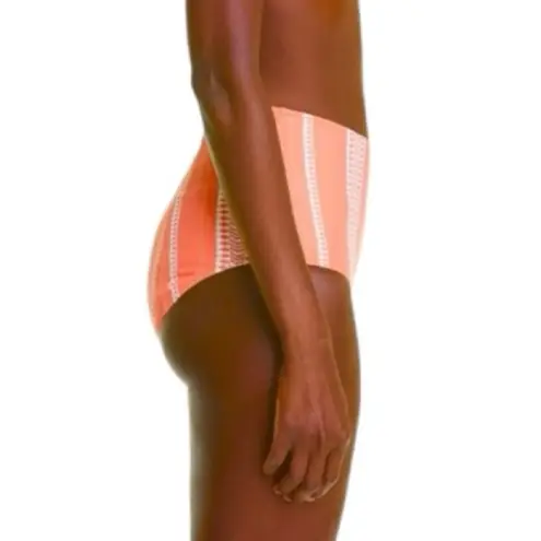 Lemlem Lucha Coral Ethiopian Print High Waisted Bikini Bottom NWT Size Small