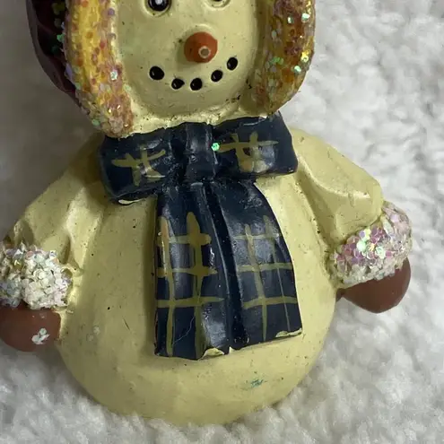 Snow Woman Winter Fun Pin Brooch Scarf Bonnet Mother Granny Christmas