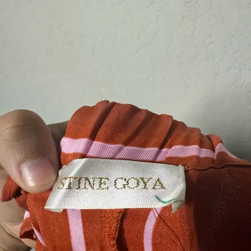 Stine Goya Ava Striped Silk Blend Shorts Size XS Pink