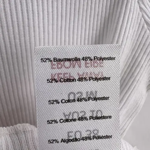 Daisy Street Ribbed Tee Butterfly Embroidered Size Medium New