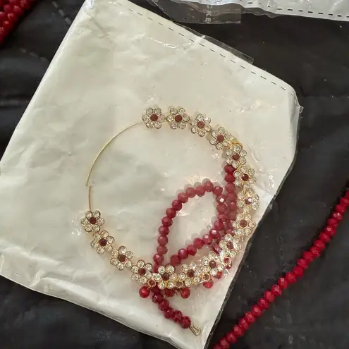 Indian Pakistani complete wedding bridal jewelry set Gold