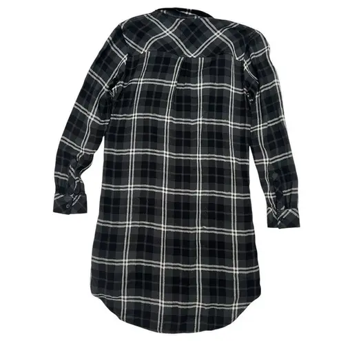 Rails Bianca Plaid Shirtdress in Onyx Slate White size XS