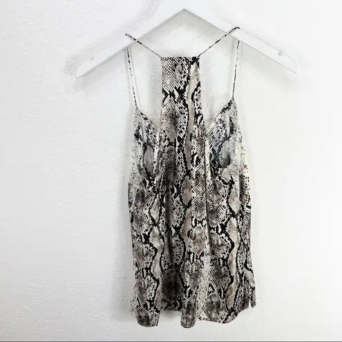 Cami NYC The Racer Charmeuse Snake Tank Top Silk XS