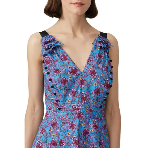 Prabal Gurung x RTR Chiffon Maxi Dress size 12 Blue