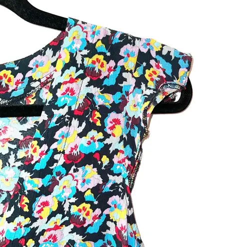Atmosphere Black & Multicolor Ditsy Floral Ruffle Mini Dress