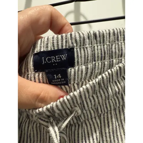 Women’s J.CREW Black Striped Linen