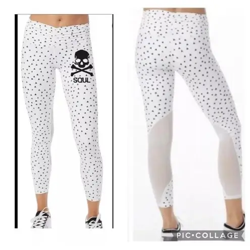 SoulCycle  Skull Life 2.0 Legging White With Black Triangle Medium