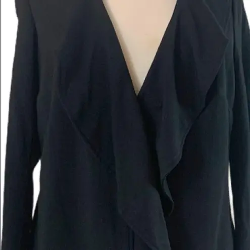 Christopher & Banks Ruffle Front Black Blazer Long Sleeve Women's Size 1X Plus