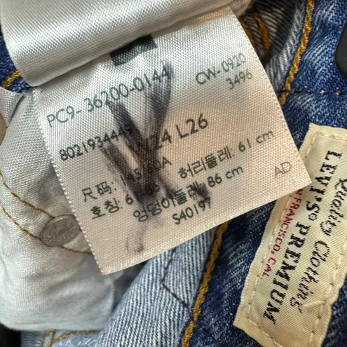 Levi's Women's  501 Original High-Rise Mid-Thigh Jean‎ Shorts Size 24