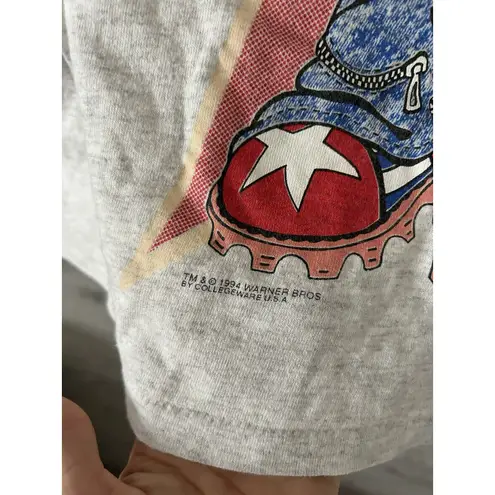 Vintage Bugs Bunny One Size Parody Shirt Single Stitch College Ware 90s USA Gray