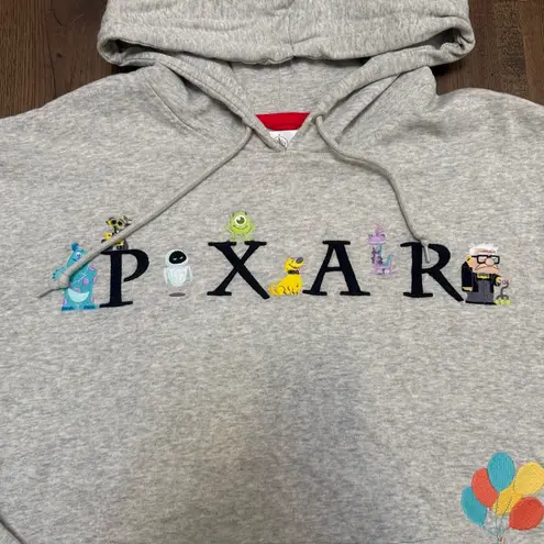 Disney  PIXAR Embroidered Hoodie Sweatshirt Grey XXL Monsters Inc Up