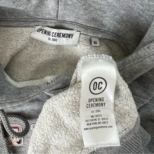 Opening Ceremony Greek Letter Spell Out Hoodie Gray, XS