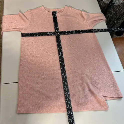 Clara Sun Woo Sweater Top Women Small Peach Pink Oversized Relaxed Asymmetrical