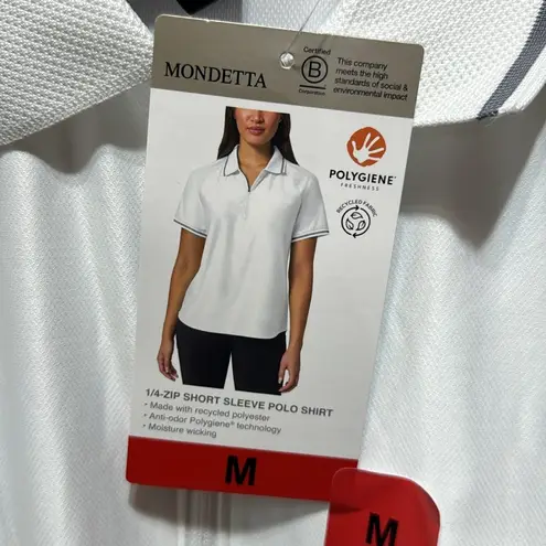 Mondetta Mondeta Women's Polo Shirt Short Sleeve White and blue