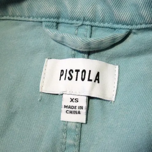 Pistola NWT Grover in Aqua Snow Acid Washed Relaxed Field Suit Jumpsuit XS