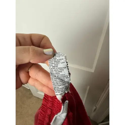 Kathy Ireland Vintage 90s Shorts Women's Medium Red High Rise Nylon Baggy