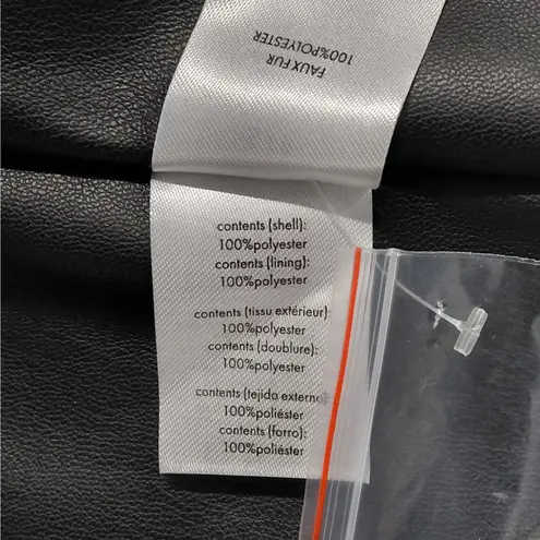 We Wore What Womens Oversized Faux Fur Blazer Jacket Small Ivory Vegan Leather NWT