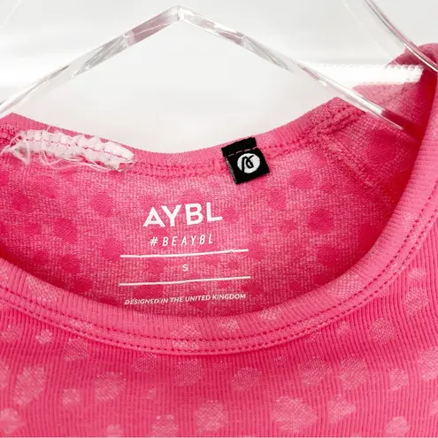 AYBL Cropped Short Sleeve Top S Pink