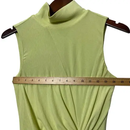 Song of Style Woodrow Mini Dress Small Key Lime Green Jersey Coctail Party Knot