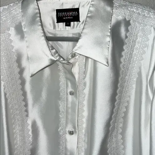 Terramina Collection Church Sunday Best White Long Sleeve Dress Size 20